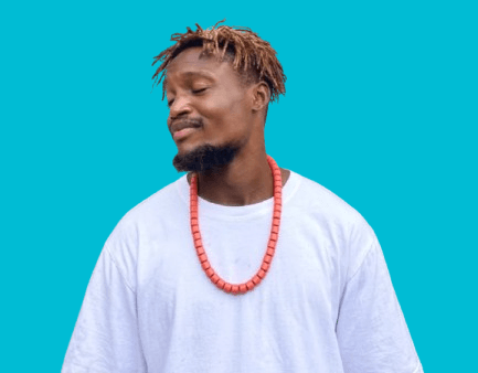 Feeling myself — White tee, coral beads, a sky-blue backdrop. I am awesome, hehehe. From the Jedidiah Gabriel (Jedshock) gallery.