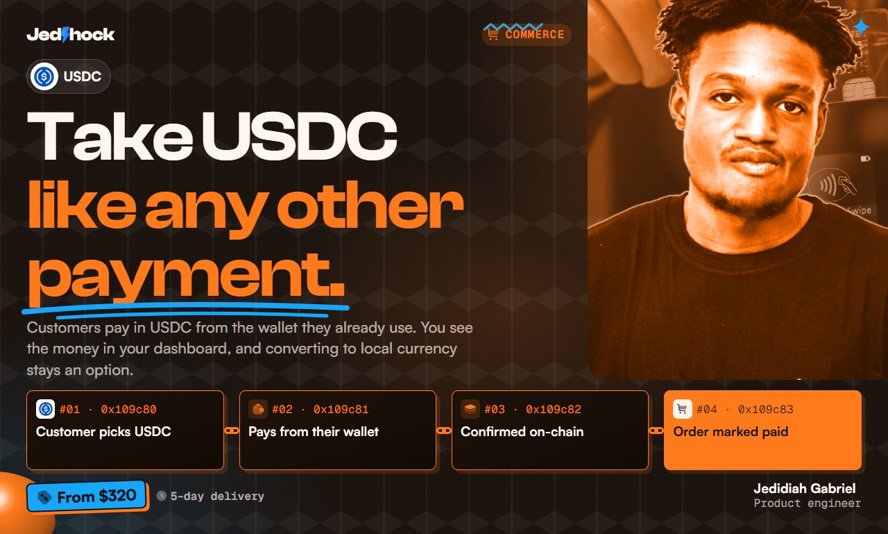 USDC stablecoin checkout by Jedidiah Gabriel