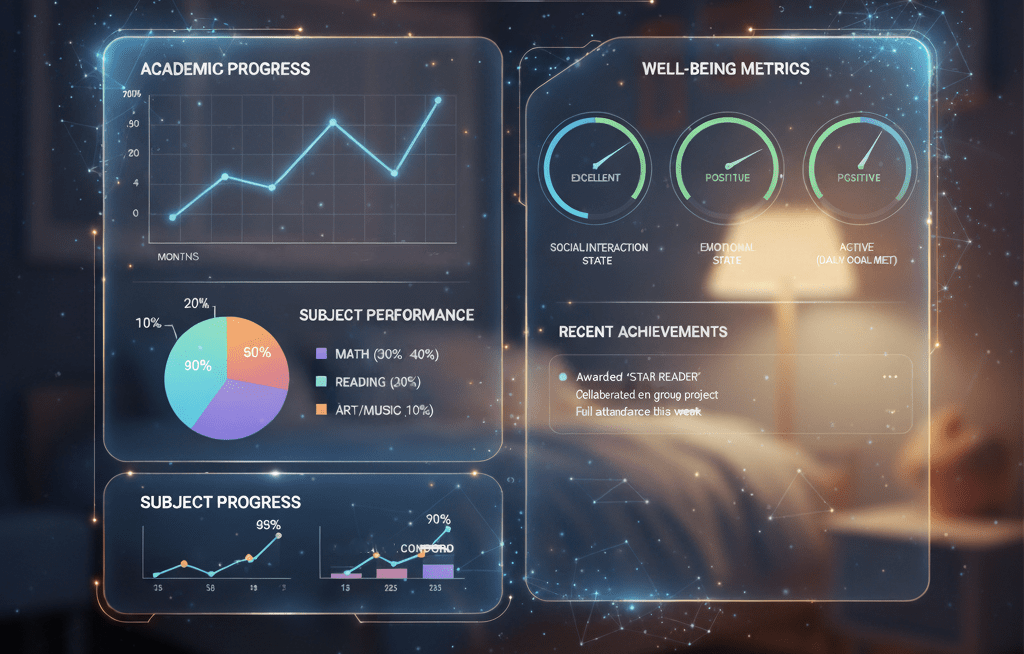 monitoring child academics with smart school website