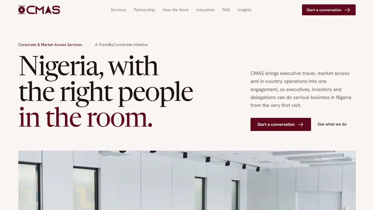CMAS Corporate and Market Access Services website